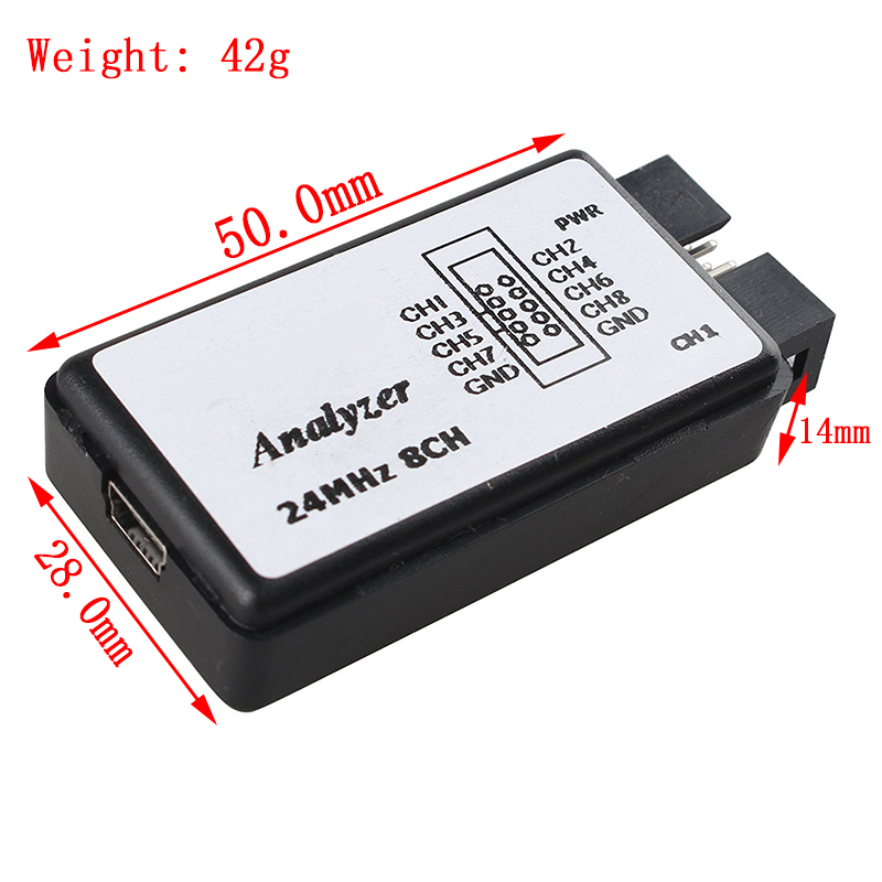 USB Logic Analyzer 24MHz 8 Cha - Logic Analyzer Usb recension och pris