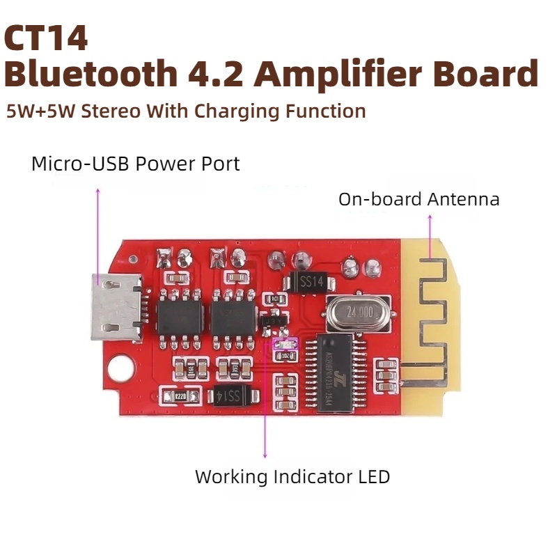 CT14 Mini Bluetooth 4.2 Stereo - Diy Audio Electronics Kit recension och pris