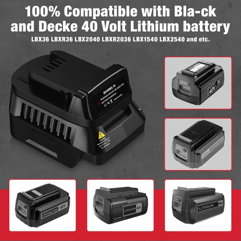 BD40MIL18 Battery Adapter Suit - Black+Decker Tool Cordless recension och pris