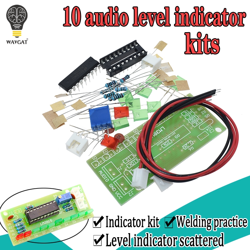 LM3915 DC 9V-12V 10 LED Sound  - Diy Audio Electronics Kit recension och pris